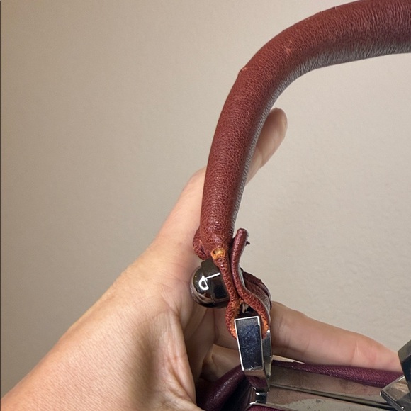 Zac Posen Deep Red Leather Shoulder Bag - Picture 5 of 8